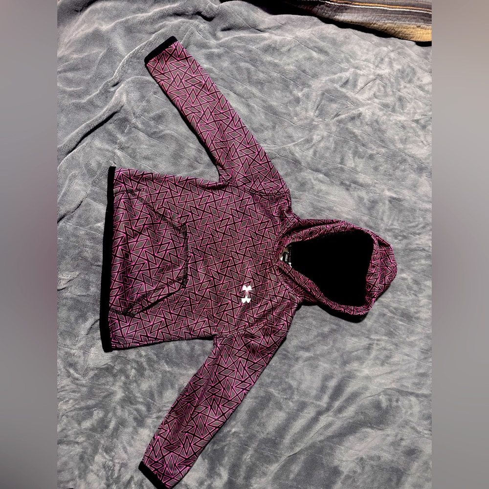 Kids Geometric Patterned Hooded Jacket